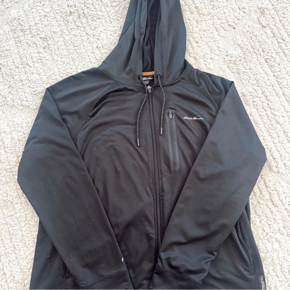 Eddie Bauer Black Lightweight Jacket with Hood